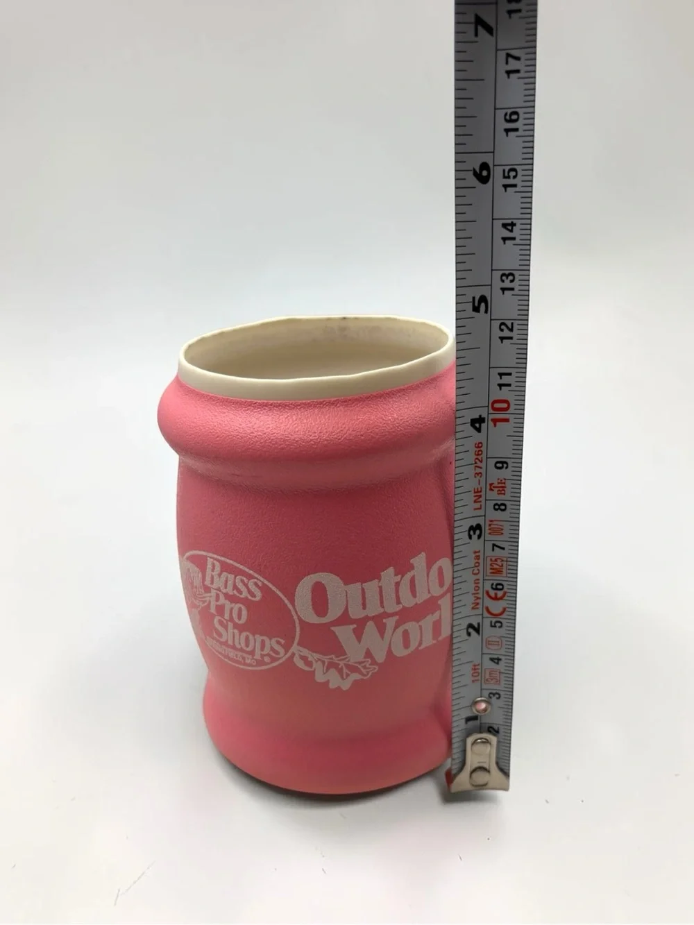 Vintage Bass Pro Shops Outdoor World Pink Foam Can Cooler Koozie Springfield, MO